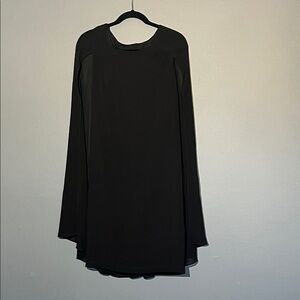 Joseph Ribkoff Black Midi Shift Dress with cape